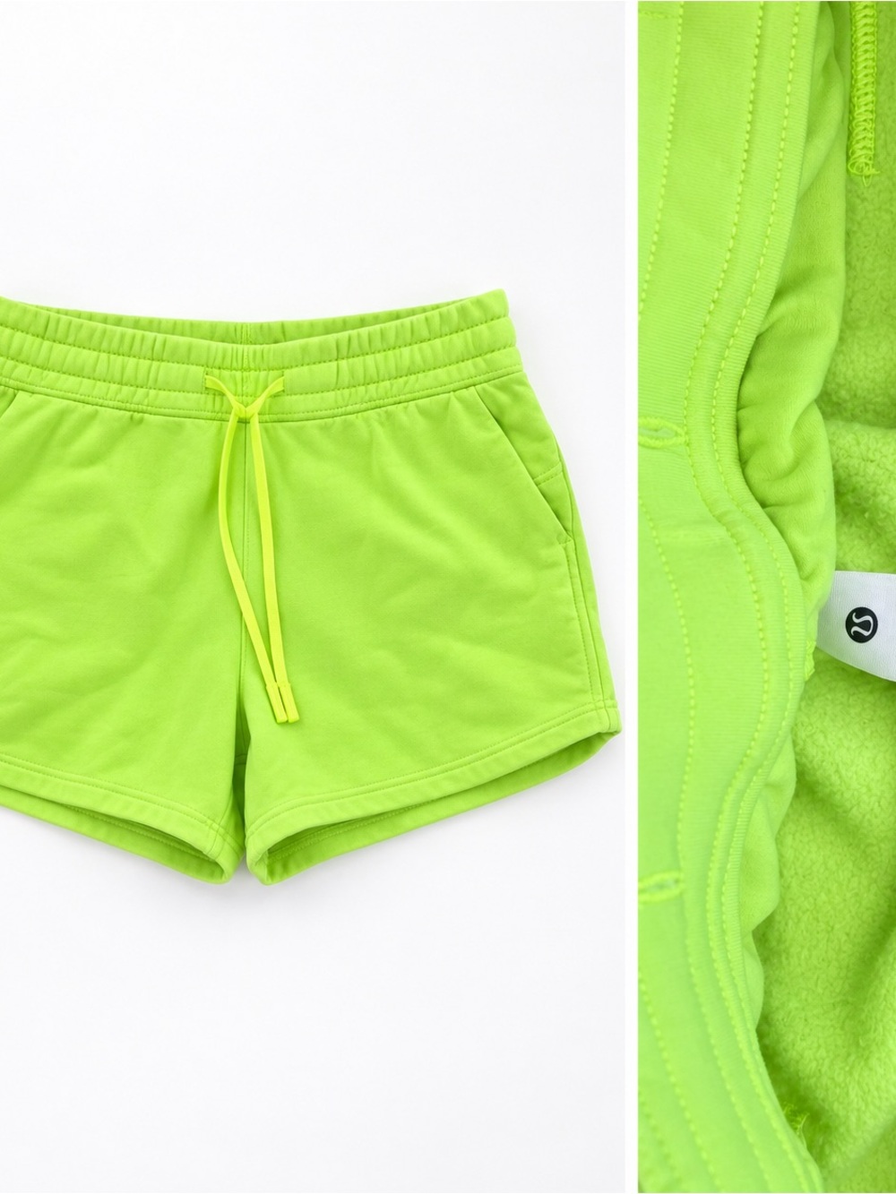 lululemon athletica Neon Lime Athletic Shorts